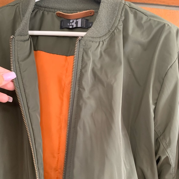 Men’s Green Bomber Jacket - Picture 4 of 6